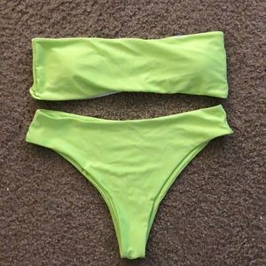 Lime green bikini